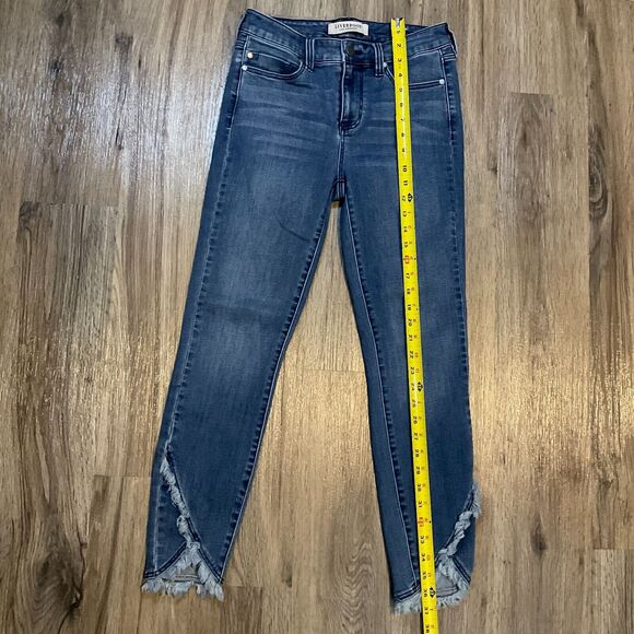Liverpool Jeans Abby Crop Ibiza Skinny Scalloped Hem Stretch Blue Womens Size 4 - Picture 10 of 11